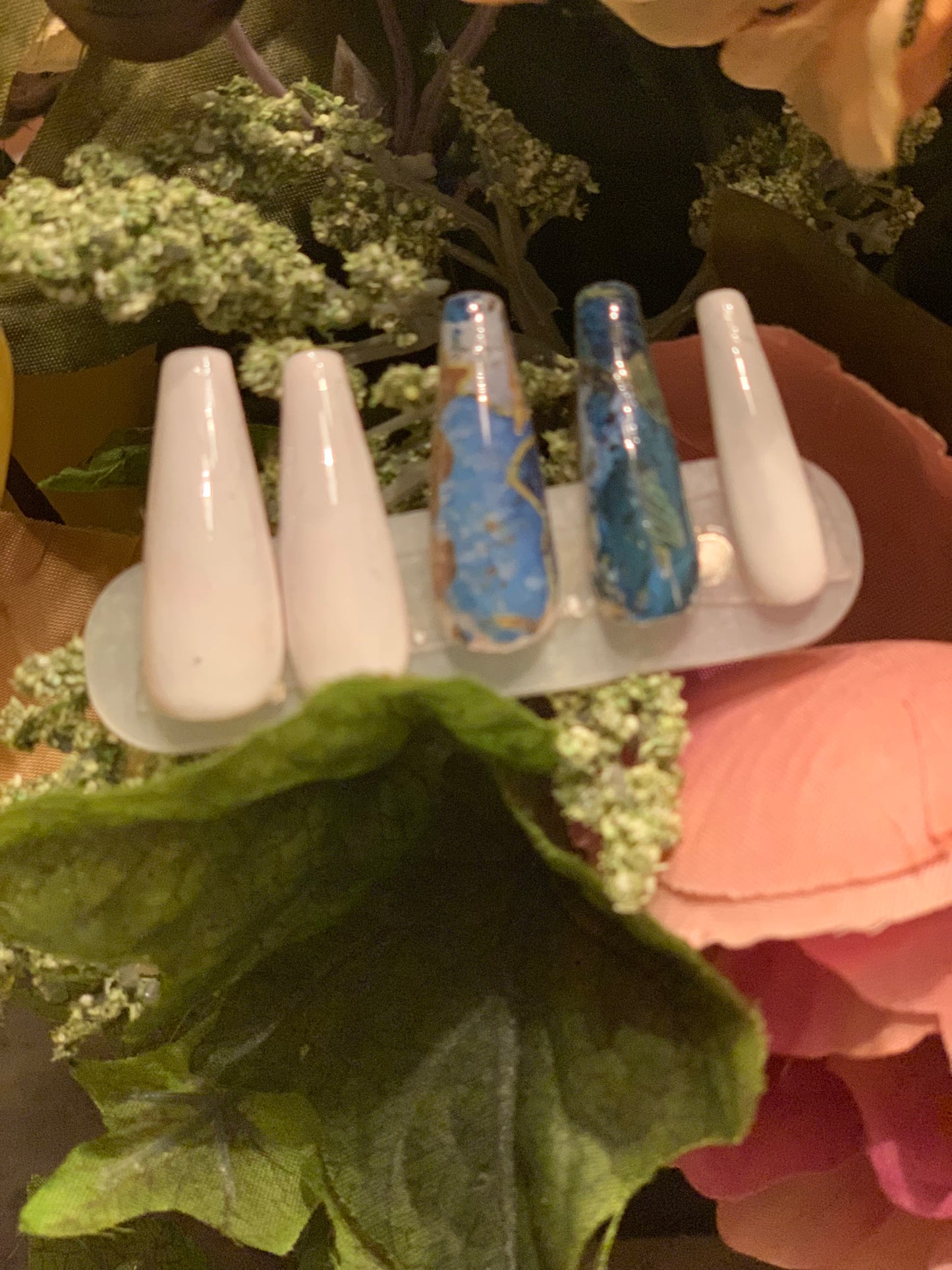 White Press On Nails